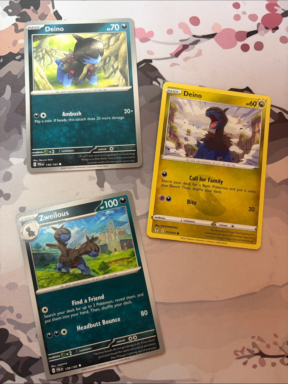 Deino & Zweilous Evolution Lot | 3 Pokémon Cards | ✨5/$25✨